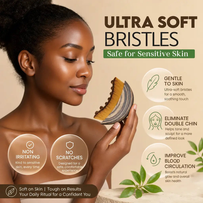 VELOURA Wooden Depuffing Facial Brush